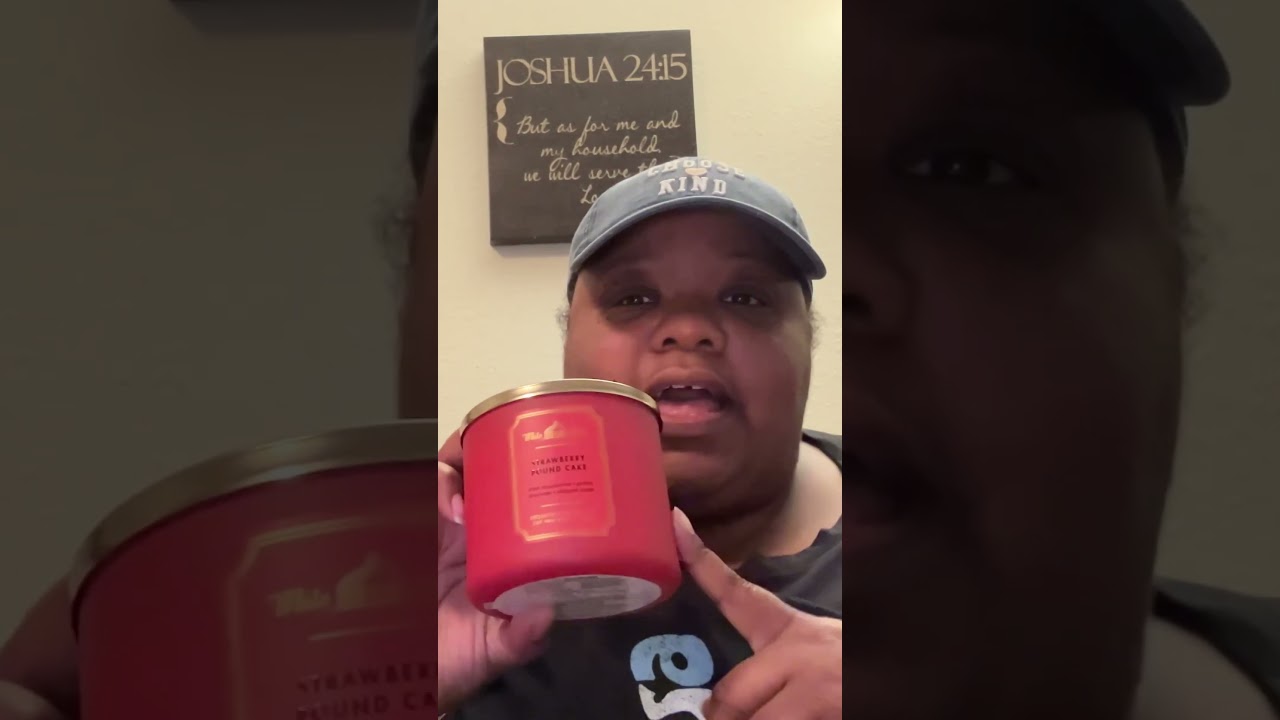 Strawberry poundcake candle #fyp