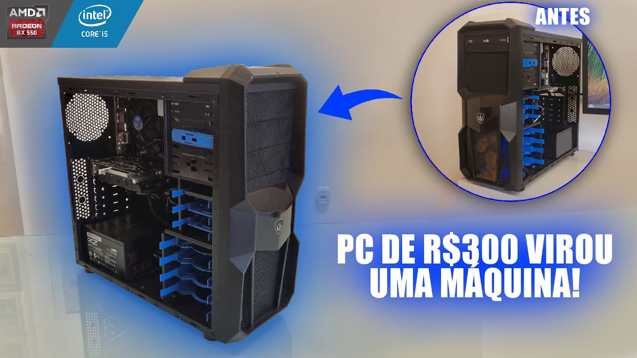 FIZ UPGRADES NO PC GAMER DE 300 REAIS DA OLX E FICOU INCRIVEL