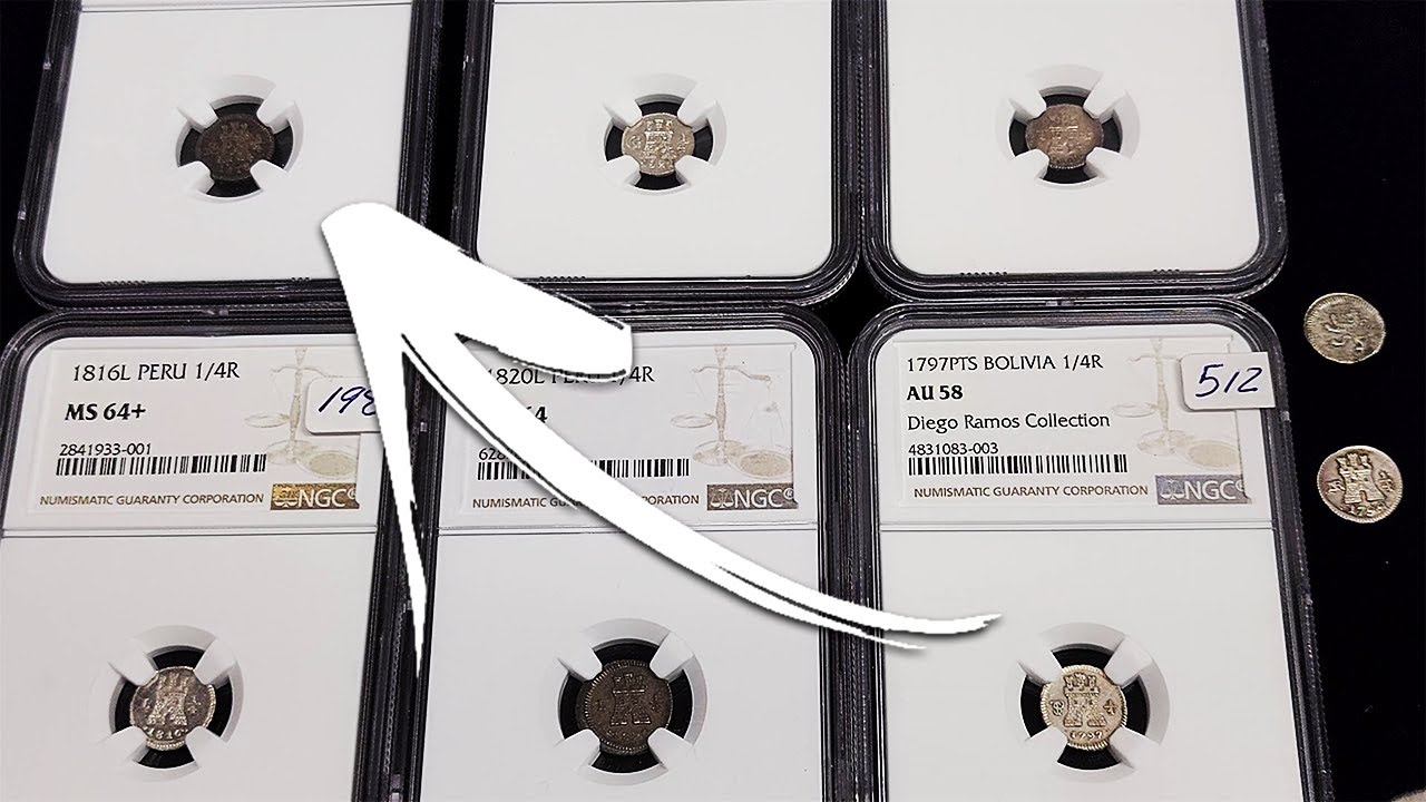 Colección de monedas de 1/4 de real o cuartillos