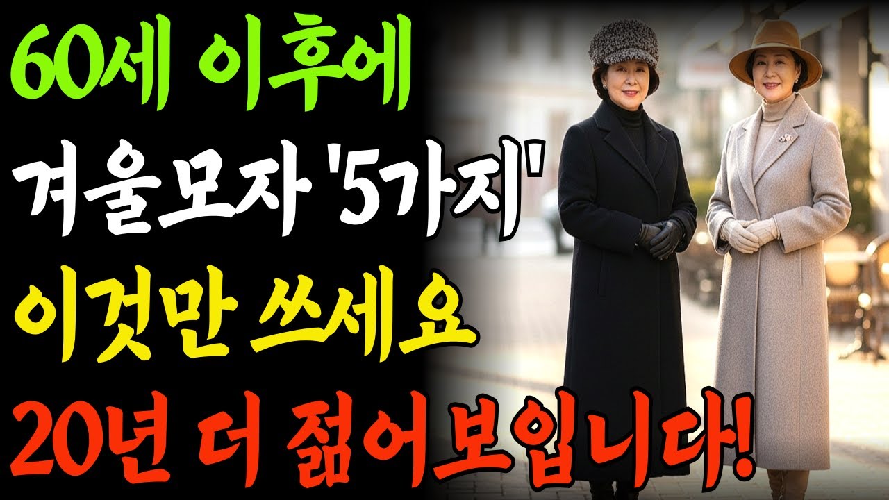 이 모자 하나로 20년 젊어졌어요! 60대 겨울모자 선택의 비밀