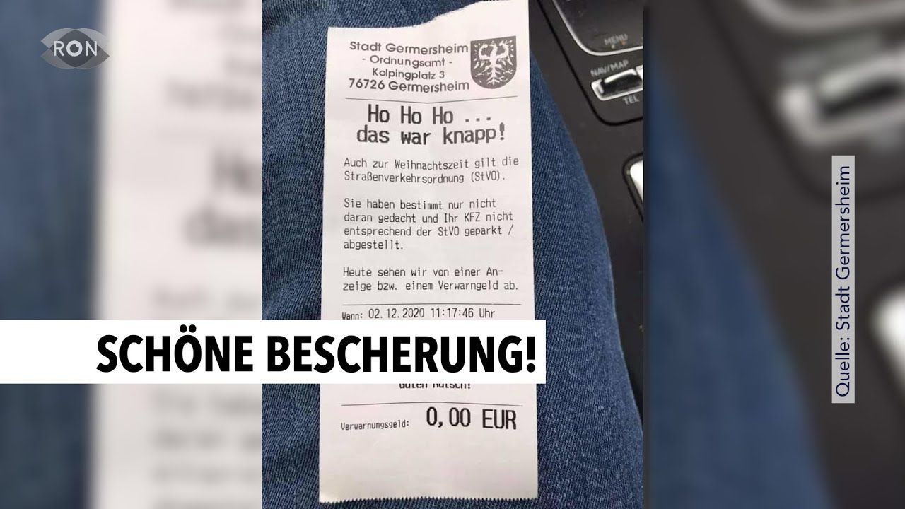 Weihnachtsgruß statt Knöllchen | RON TV |