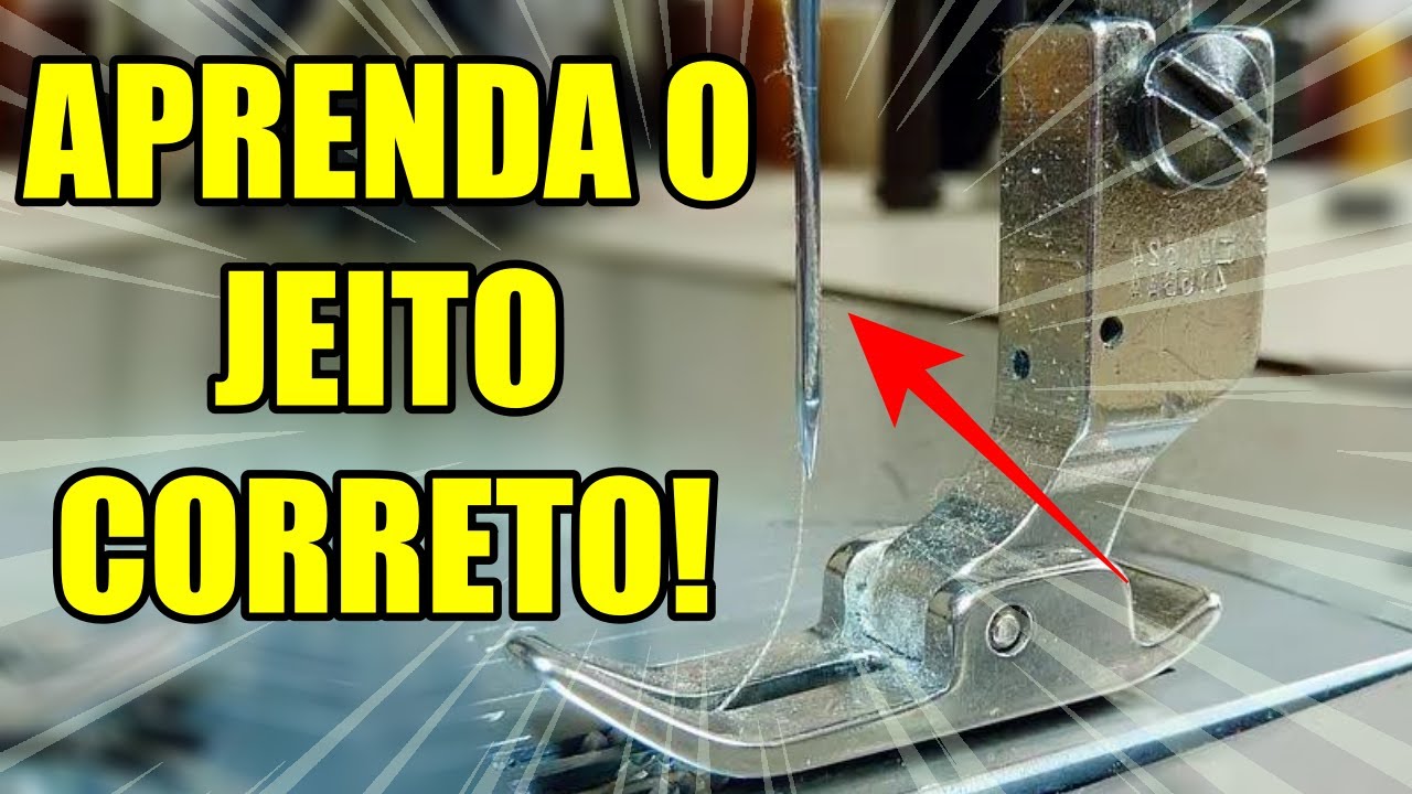 Como trocar agulha da máquina de costura doméstica