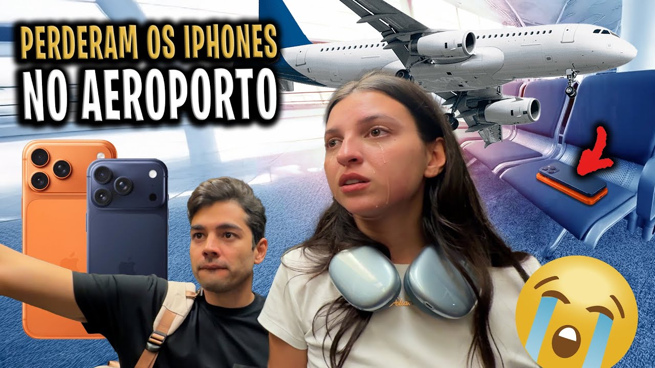ELES PERDERAM OS DOIS IPHONE NOVOS  NO AEROPORTO INDO PRO BRASIL 🇧🇷 😱