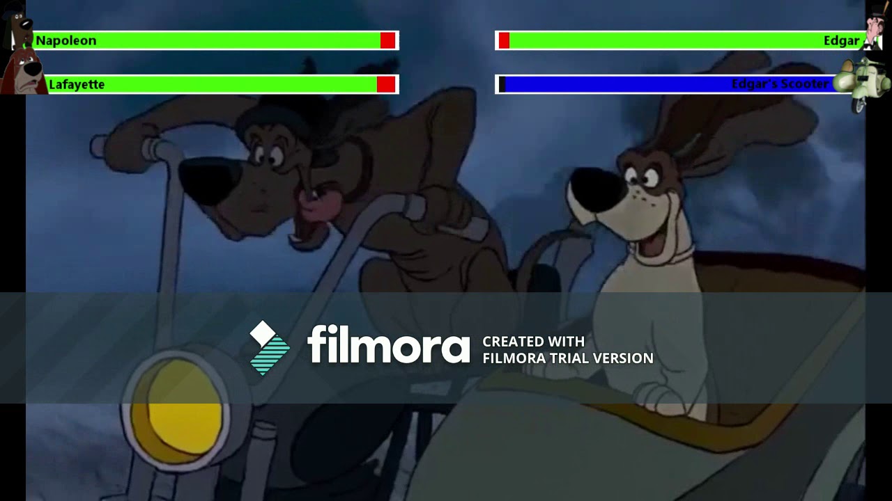 Napoleon and Lafayette Chases Edgar with healthbars