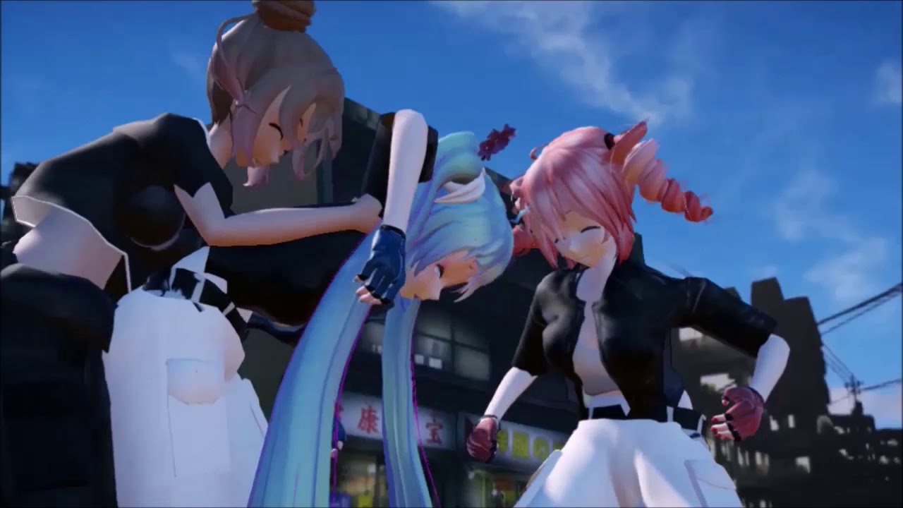 MMD動画　格闘 「腹パン」 主演さとうささら 重音テト 初音ミク 迫真の演技