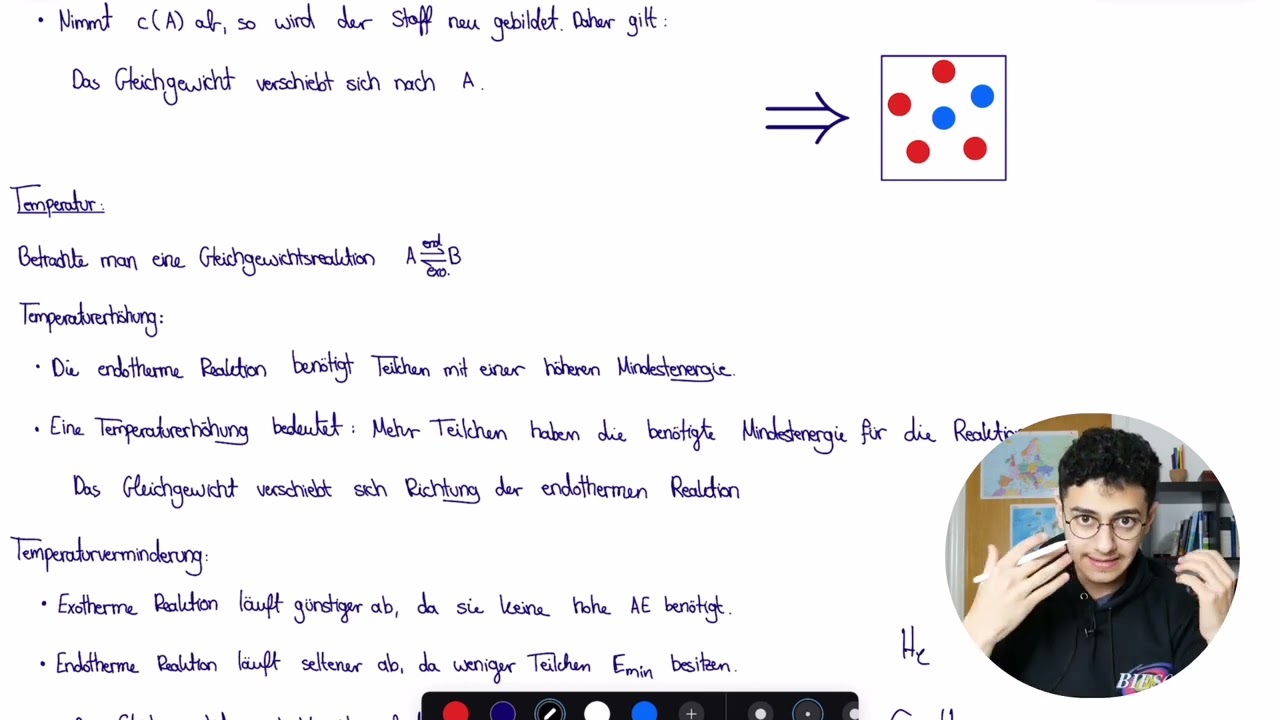 Einfluss auf das chemische Gleichgewicht| Gleichgewichtsreaktionen| Abi