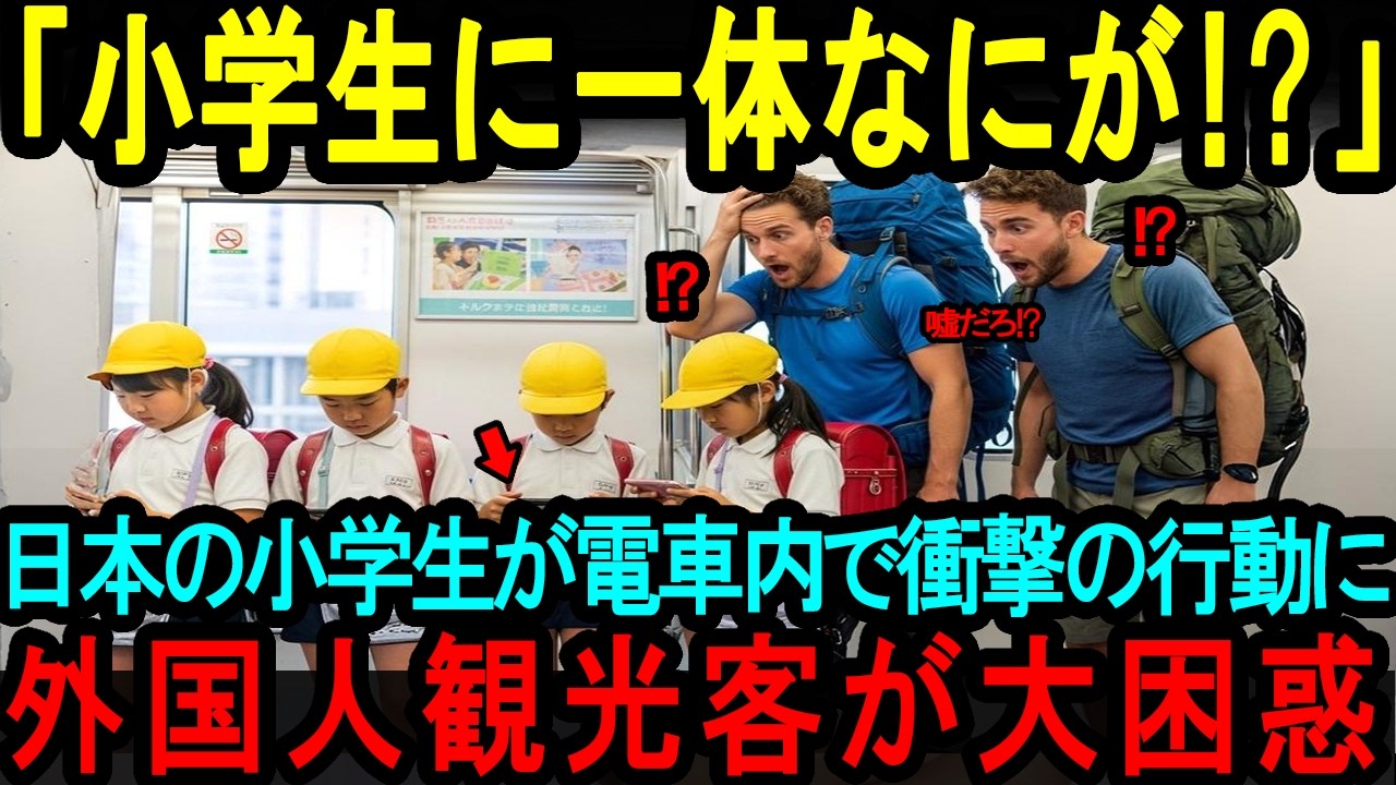 【海外の反応】「こんな国ありえないだろ   」日本の小学生が電車で見せた行動に外国人が唖然。その驚愕の理由とは？