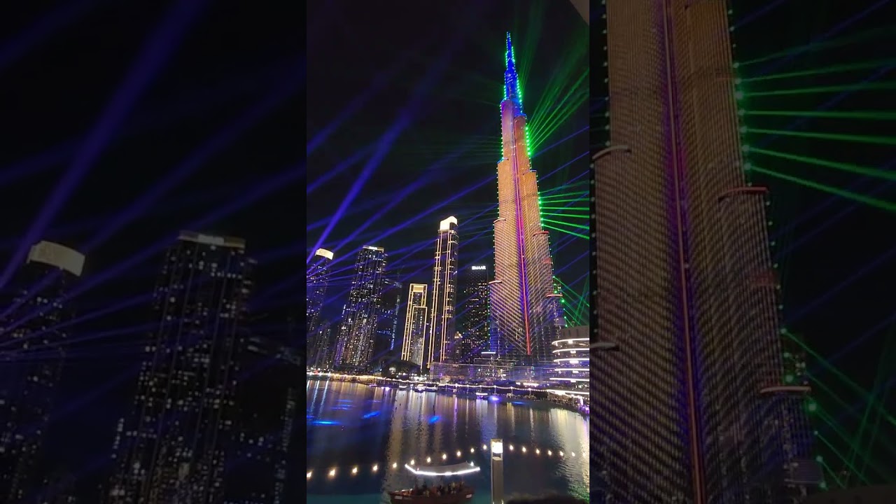 Burj Khalifa Lazer show Dubai 두바이 부르즈칼리파 