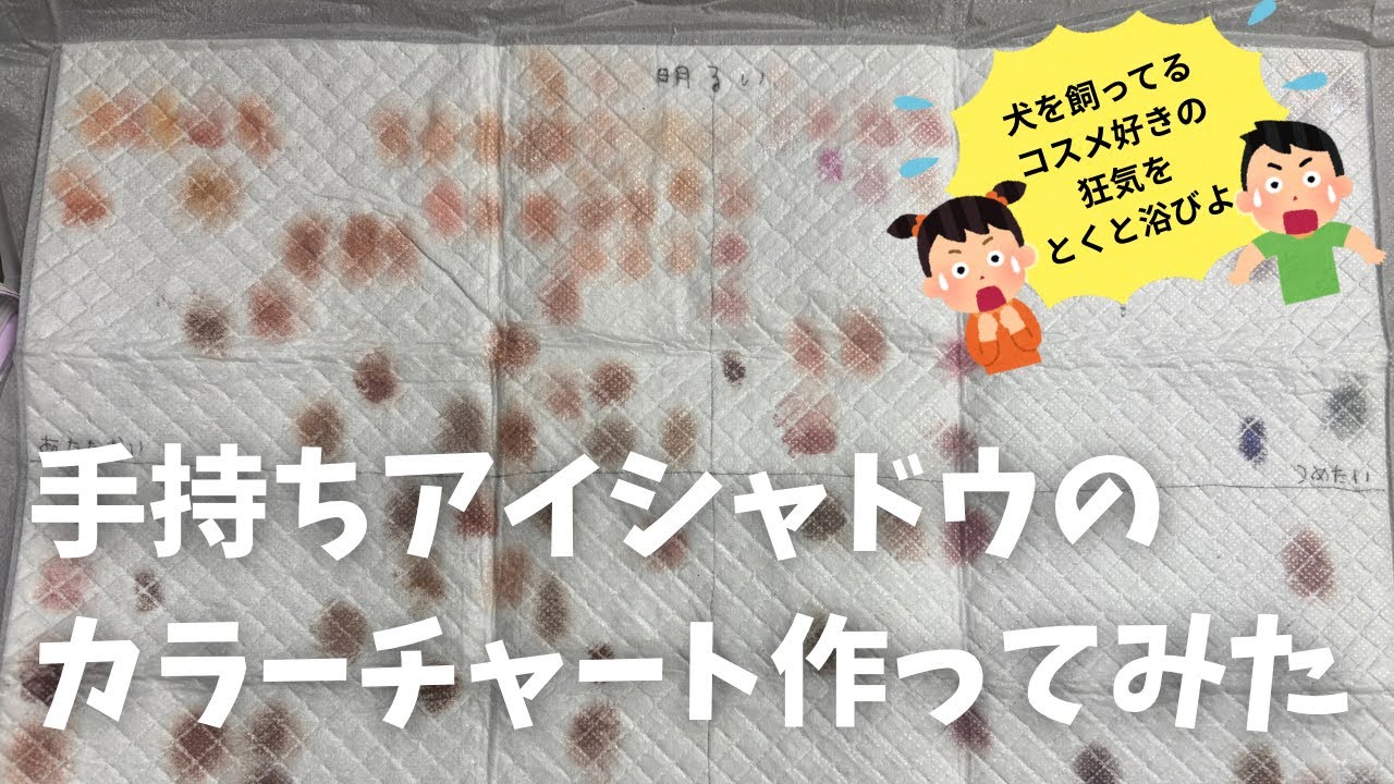 イエベ春ワイ、ペットシーツでカラーチャートを作るの巻