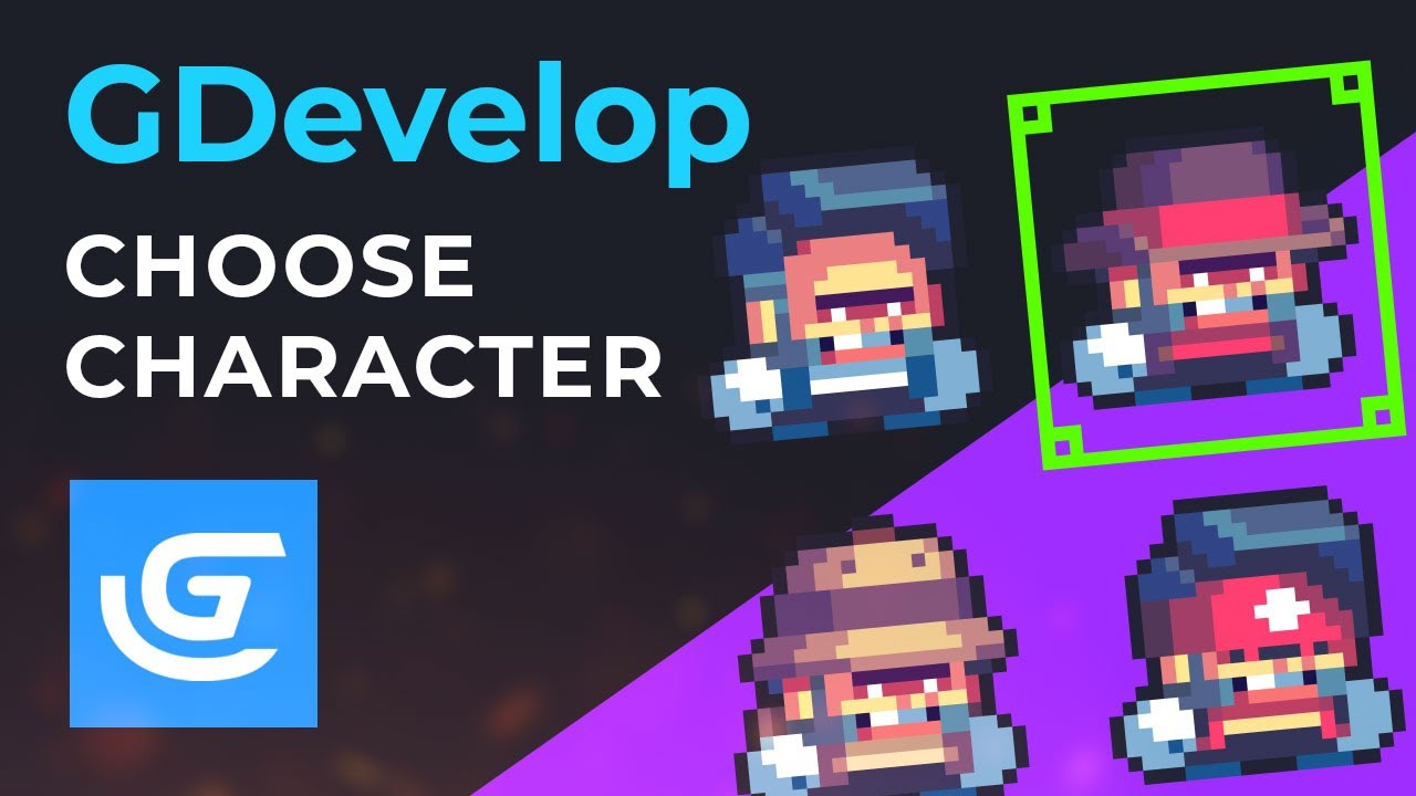 GDevelop - Add Character Selection Feature to Your Game - Tutorial