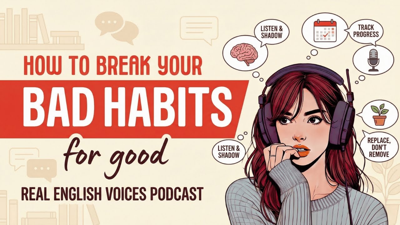 How to Break Bad Habits & Learn English | Real English Voices Podcast