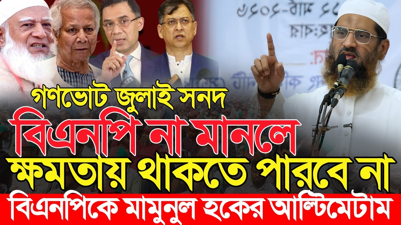 বিএনপি ক্ষমতায় থাকতে পারবে না! বিএনপিকে মামুনুল হকের কড়া হুঁশিয়ারি | Mamunul Haque | Bangla News