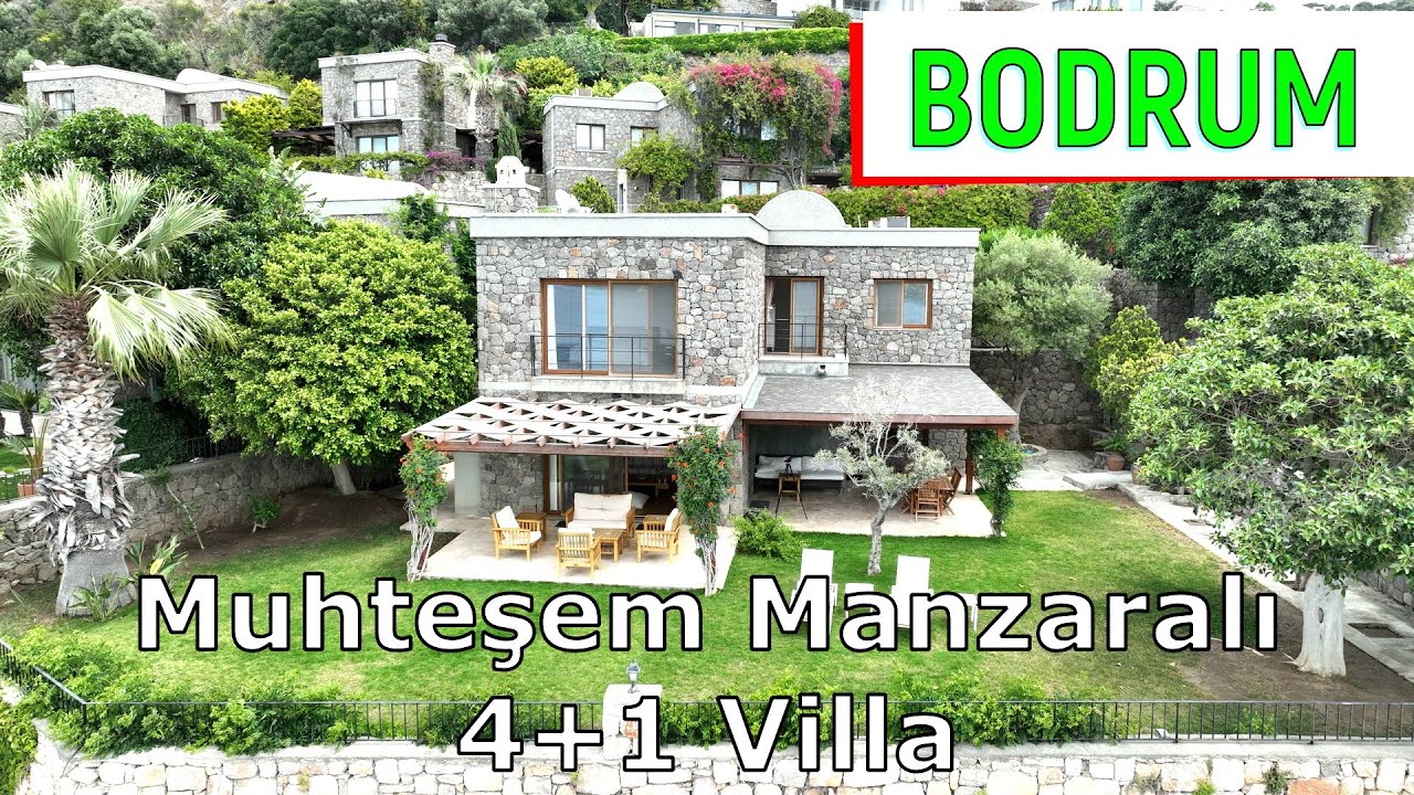 Bodrum Gündoğan Küçükbük Muhteşem Deniz Manzaralı 4+1 Villa