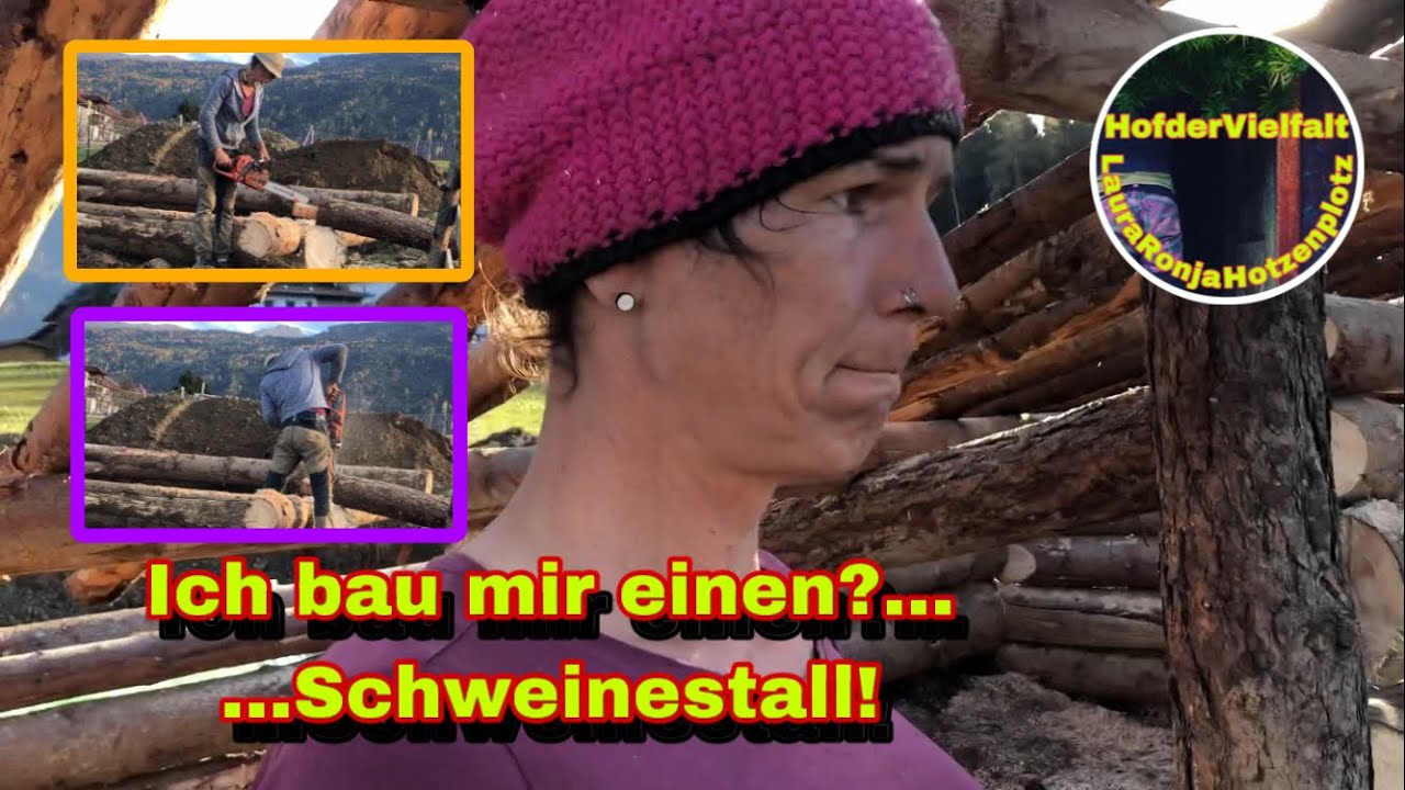 Rundholz Hütte selber bauen! | Shelter | DIY | Selbstversorgung | Husquarna | DurocSchweine