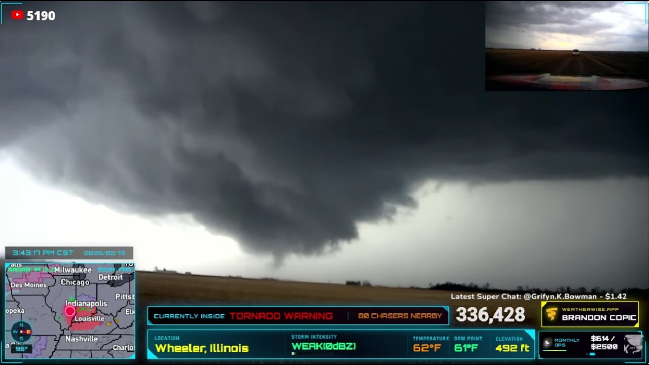 LIVE: Tornado Threat in Southern IL & Southern IN | Enhanced Risk Storm Chase