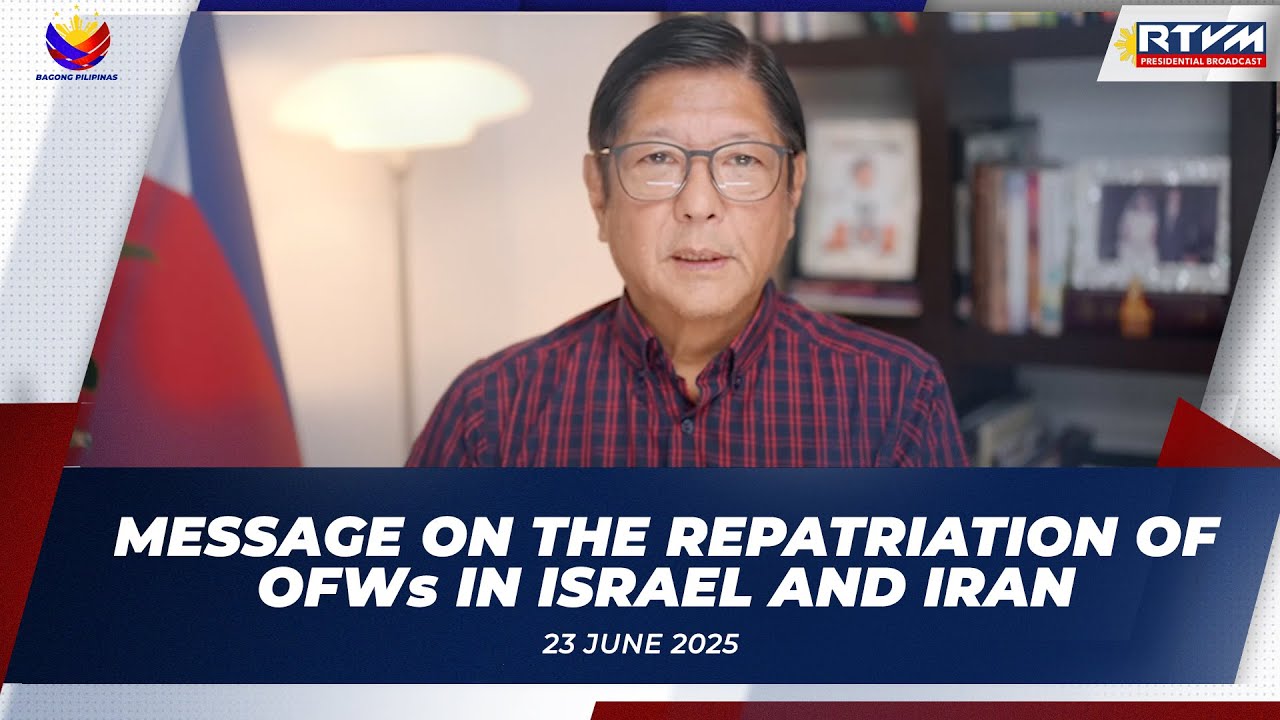 Message on the Repatriation of OFWs in Israel and Iran