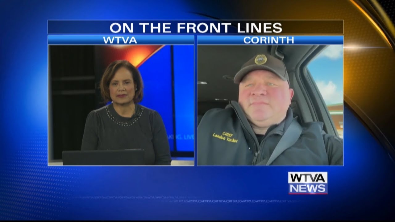 Interview: Corinth officers use chainsaws to clear roads during winter storm