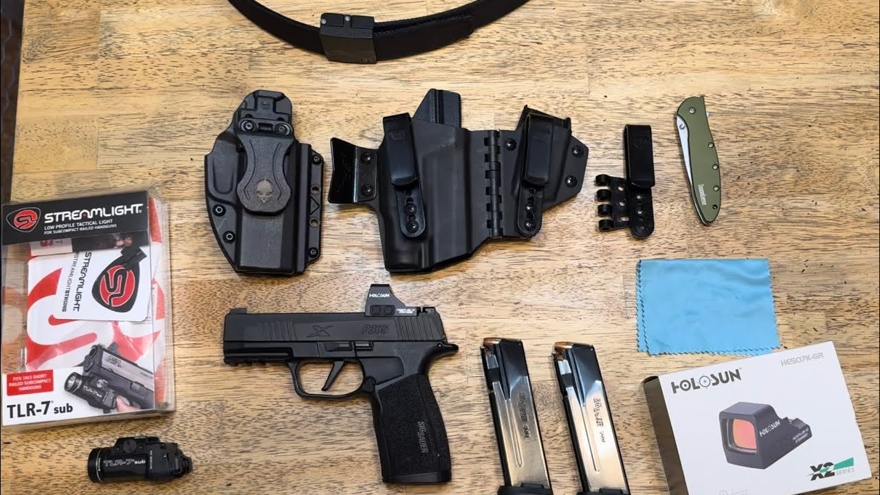 Ваш честный обзор P365 X-Macro, Holosun 507k, Trex Arms Holster, TLR7 Sub и NEXBELT.