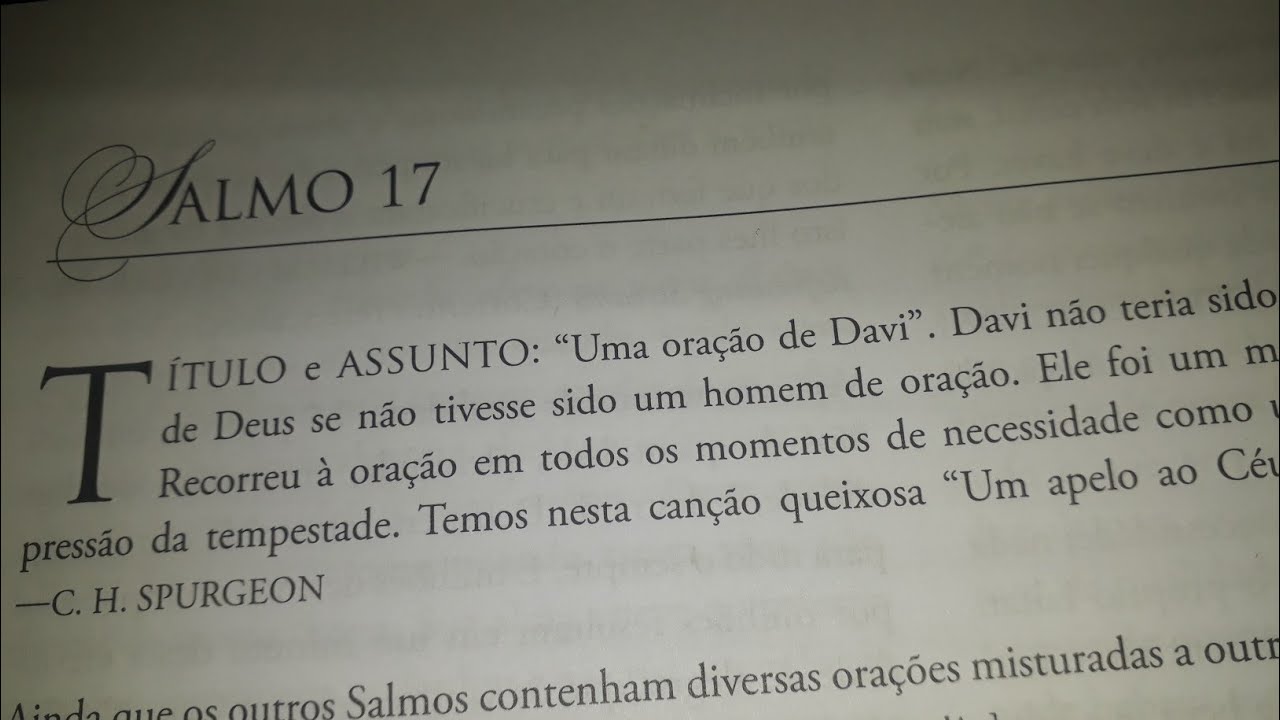 Salmo 17 | O tesouro de Davi | Charles H. Spurgeon