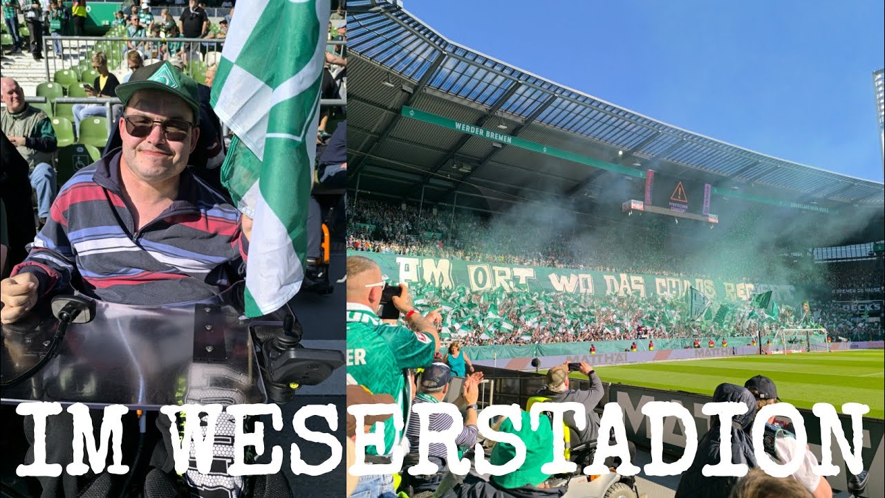 SV Werder Bremen gegen @fcstpauli Mit dem ♿ im Weserstadion +M(w)usem ⚽#rollstuhlerlebnisreisen