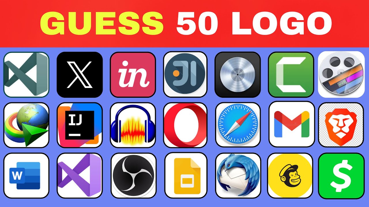 50 Famous Software Logos Quiz 🤔 | Can You Recognize Them?