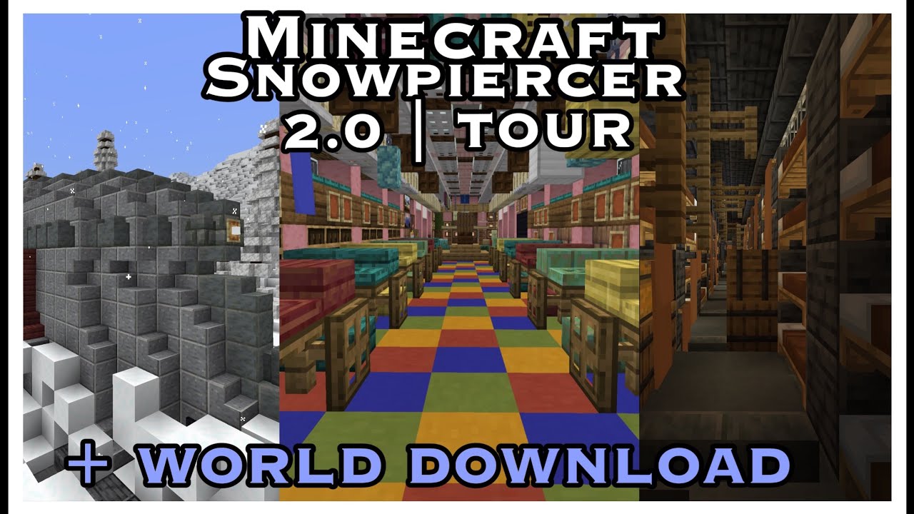Minecraft Snowpiercer 2.0 Tour | Minecraft Bedrock Map