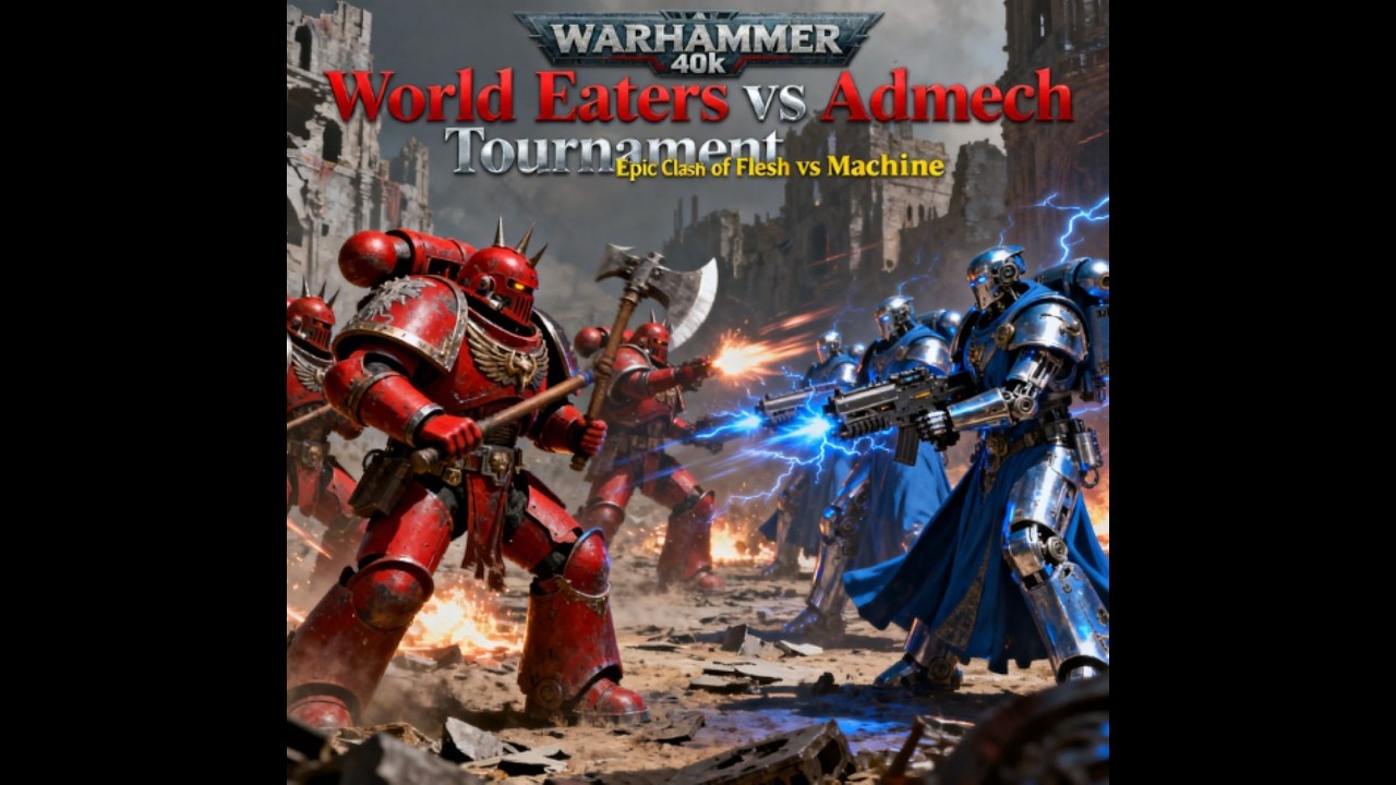 Warhammer 40k Tournament Game Pt1: World Eaters vs Admech
