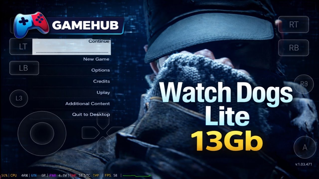 \\ Watch Dogs Lite Rodando Liso No GameHub // Instalação E Configuração // Snapdragon 870 //