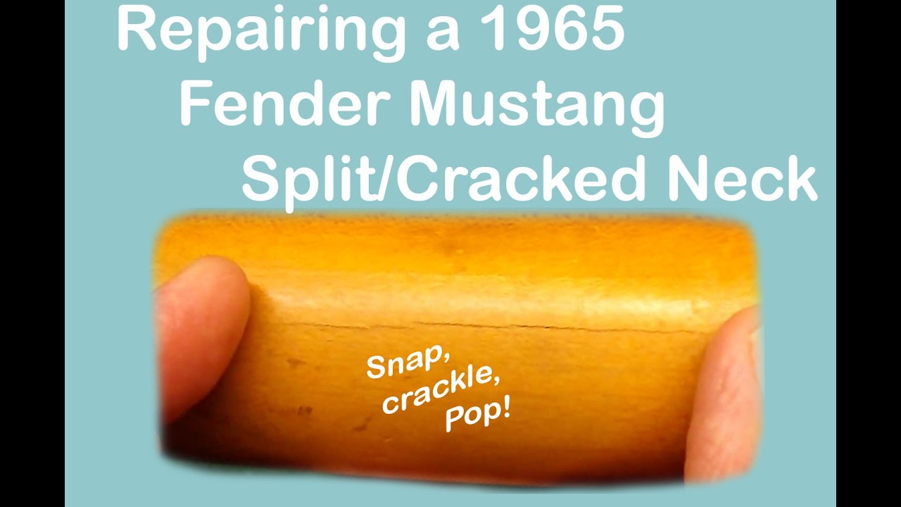 Cracked / Split Electric Guitar Neck Repair on a 1965 Fender Mustang