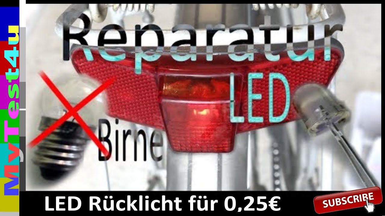 25 Cent LED Rücklicht im Eigenbau (Repair) Birne raus LED rein :)