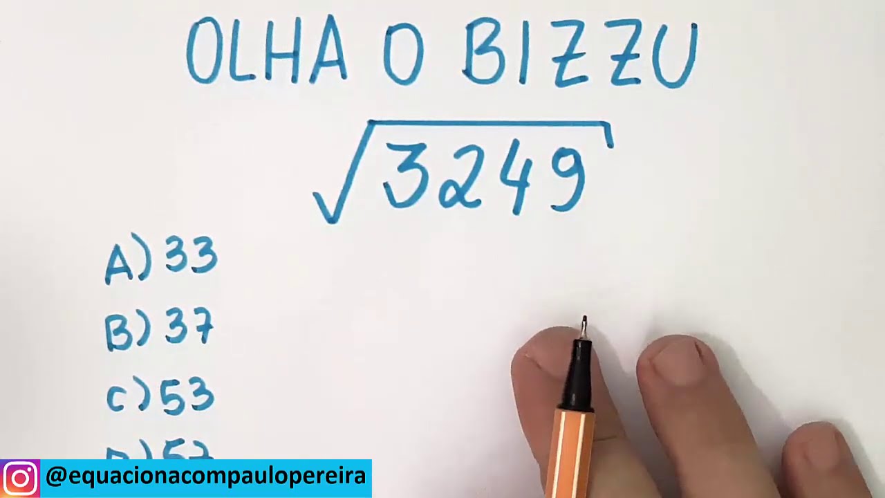 🔥 HELP MATEMÁTICA BÁSICA - Raiz Quadrada de Números Grandes- #143
