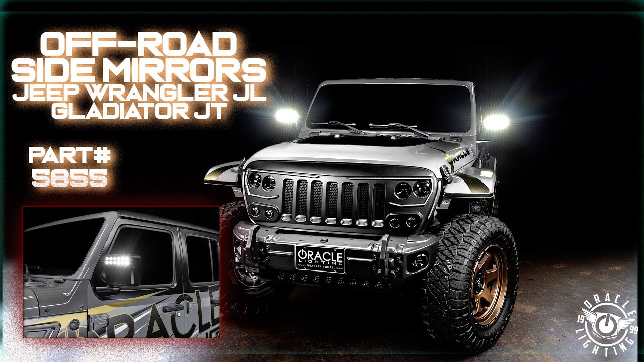 Off-Road Side Mirrors for Jeep Wrangler JL / Gladiator JT