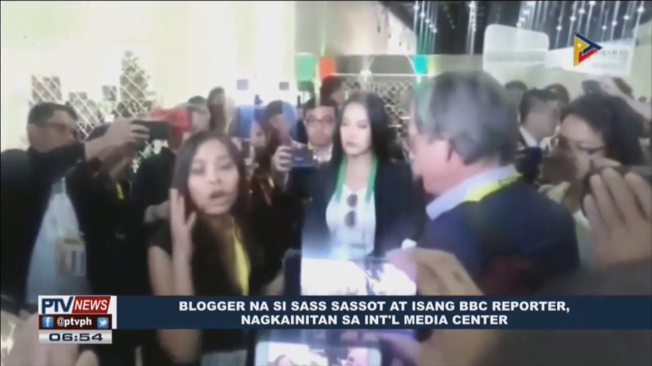 Blogger na si Sass Sasot at isang BBC reporter, nagkainitan sa International Media Center