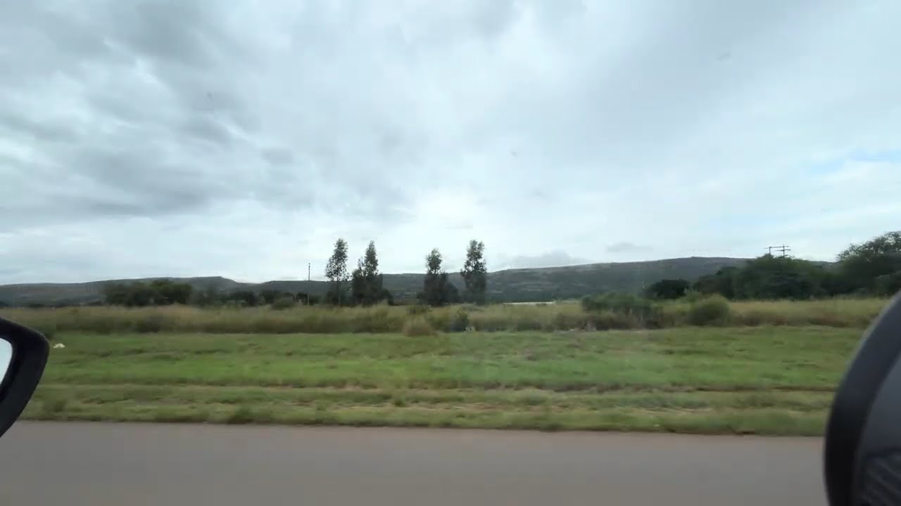 Driving East towards Pretoria in Van Der Hoff Road