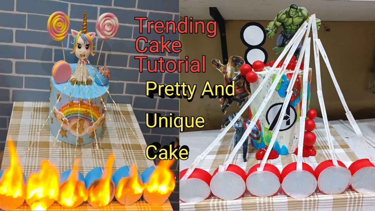 ट्रेंडिंग केक ट्यूटोरियल | Avenger Fire 🔥🔥 Cake Recipe | Trending Avenger Fire Cake Design