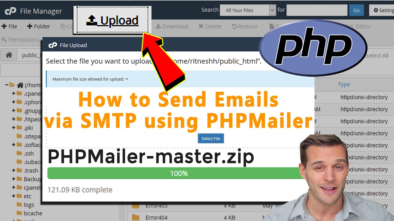 How to send Emails via SMTP using PHPMailer?