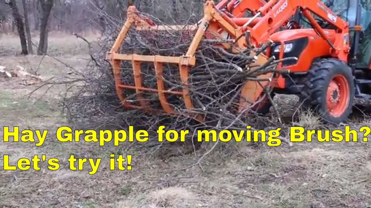 Will a hay grapple work well for moving brush?  Let's find out!