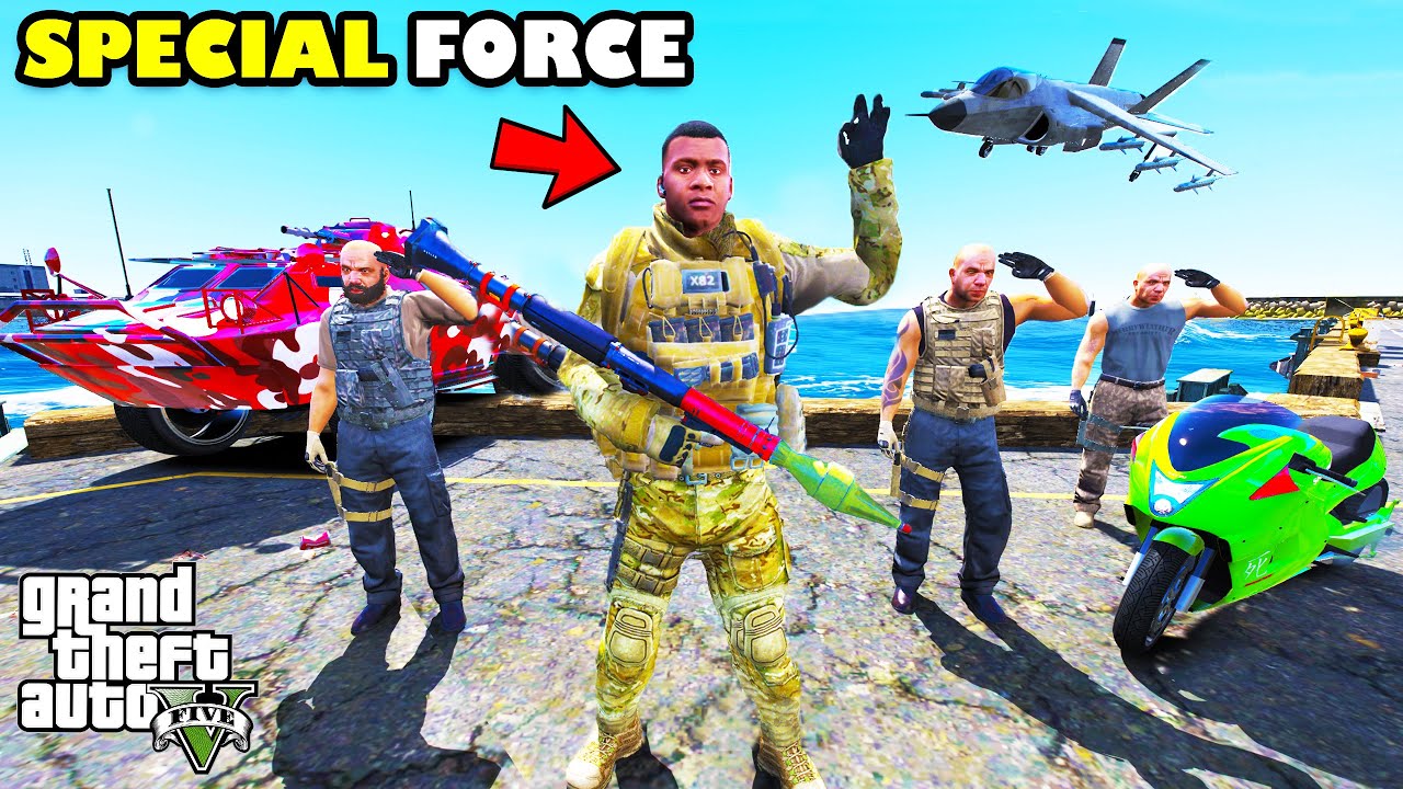 Franklin Become CHIEF of THE SPECIAL FORCE in GTA 5 | SHINCHAN and CHOP