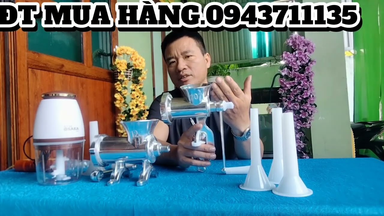 MÁY XAY THỊT HOA QUẢ XINH TỐ ĐA CHỨC NĂNG CỐI XAY THỊT QUAY TAY SIÊU NHỎ MỊN 