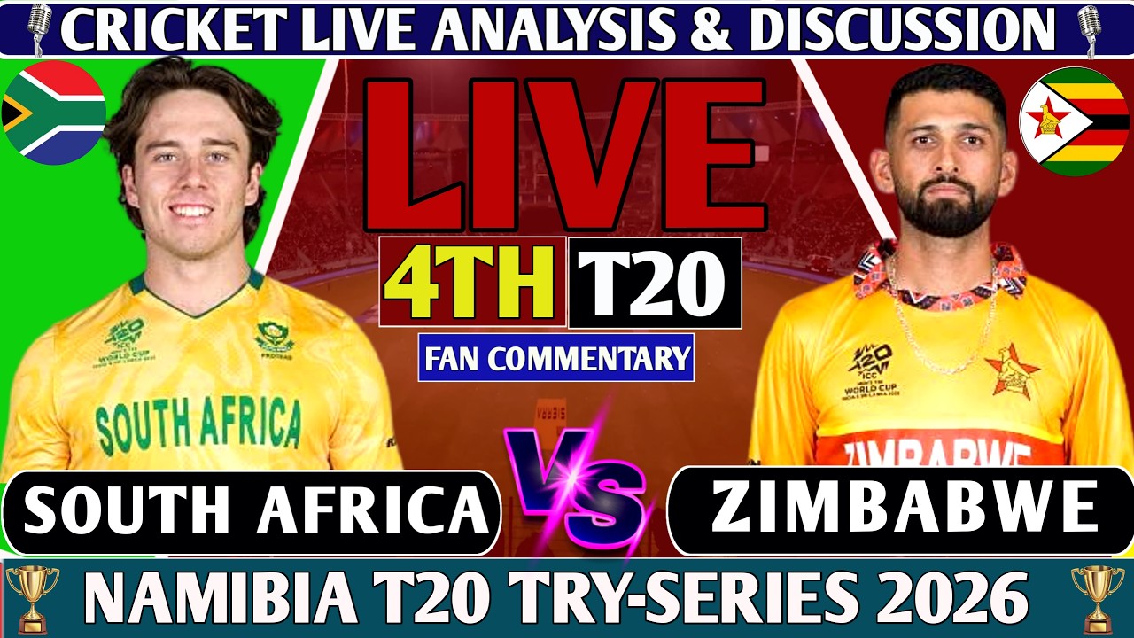 South Africa vs Zimbabwe  4th t20 Match ! Live 4th Match Analysis Score & Discussion!  SA vs ZM 2026