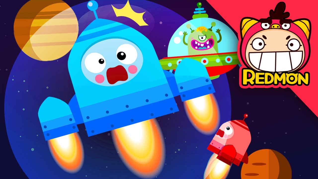 Five little rockets flying through space | Super songs | Rocket song | Nursery rhymes | REDMON