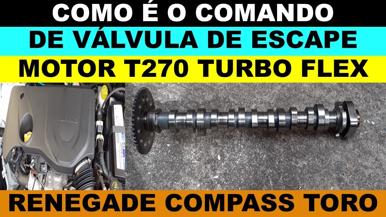 Como é o comando de válvula de escape do motor T270 flex turbo Compass Renegade Toro Pulse Fastback