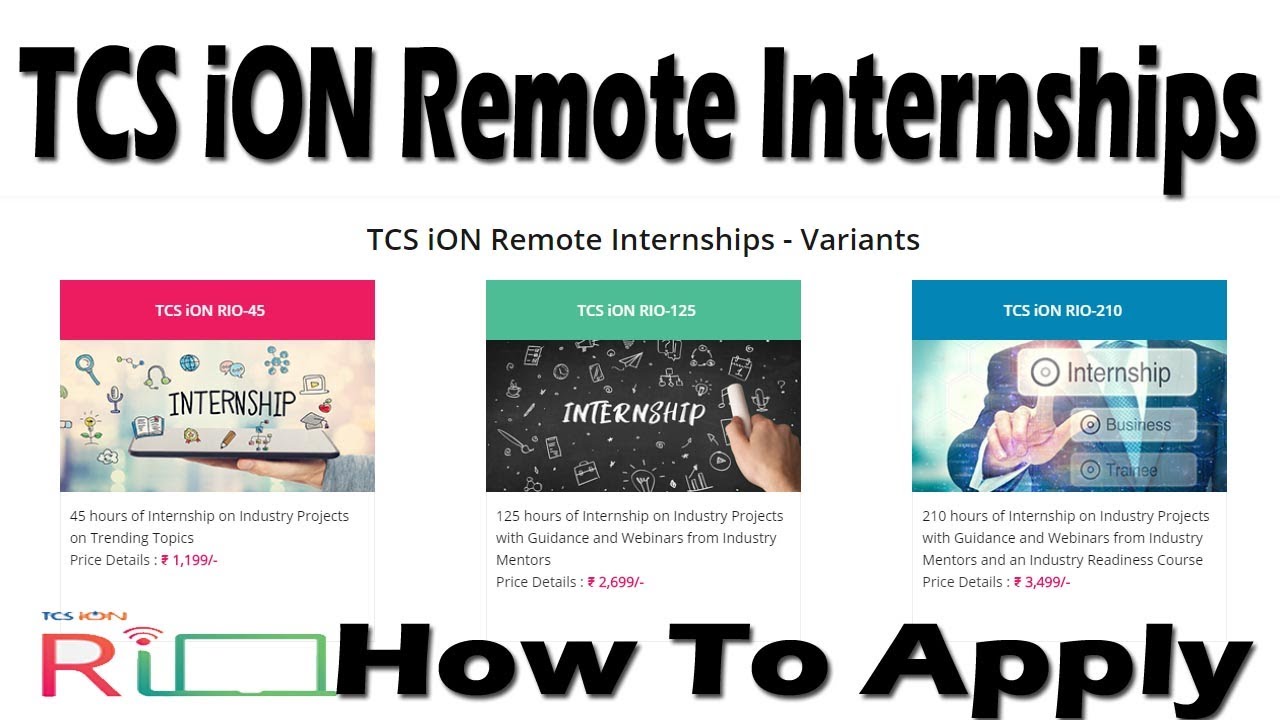TCS iON Remote Internships 2020 | Remote Internship Apply
