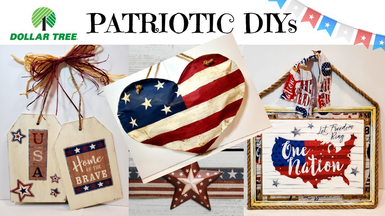 Fourth of July Dollar Tree DIYs | Easy Budget Friendly Patiotic Projects
