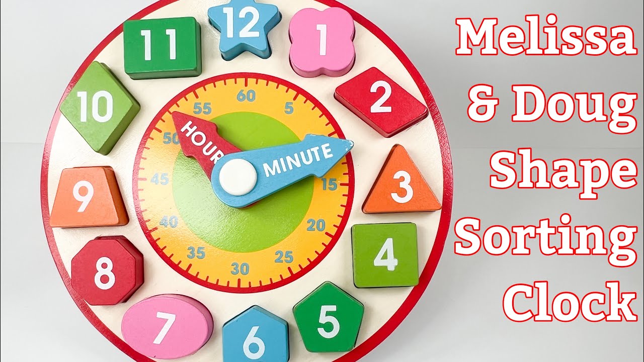 Learn Numbers Colors Shapes on a Clock Puzzle! Melissa & Doug Educational for Kids & Toddlers