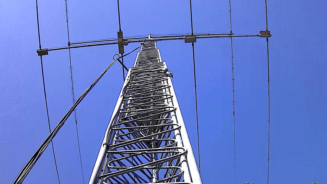 Lowering US Tower 55 at KP4AKB/8
