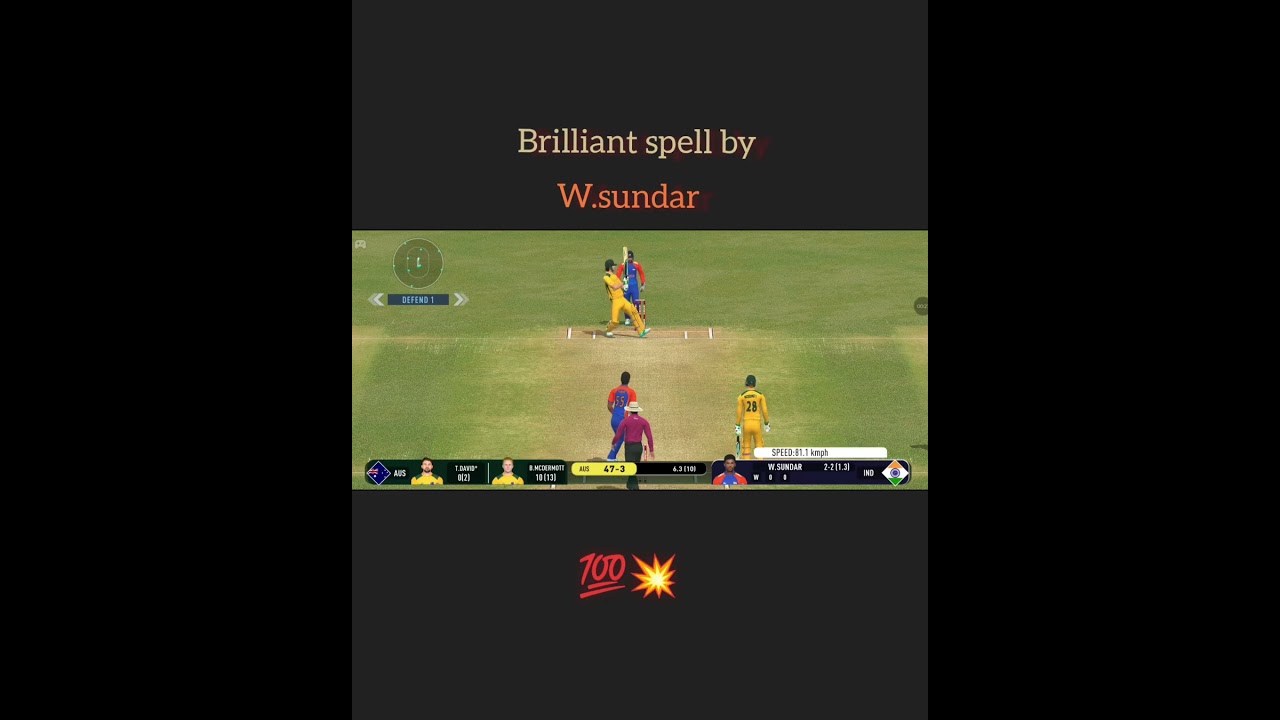 W.Sundar brilliant knock 💥🔥