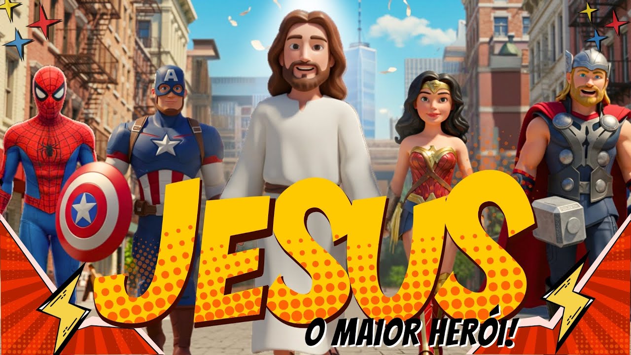 🎶 JESUS, O MAIOR HERÓI! 🦸‍♂️✨ | Música Infantil Cristã | Louvor Infantil 🎶