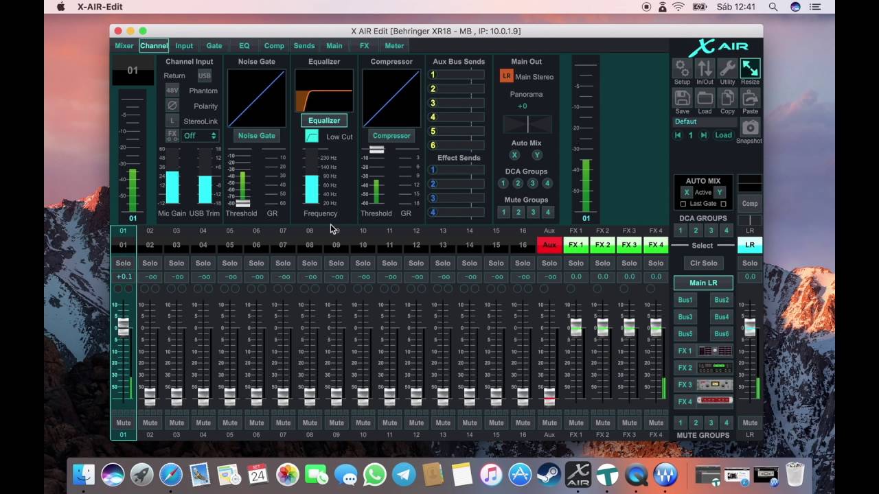 Behringer XR18 com Waves MultiRack