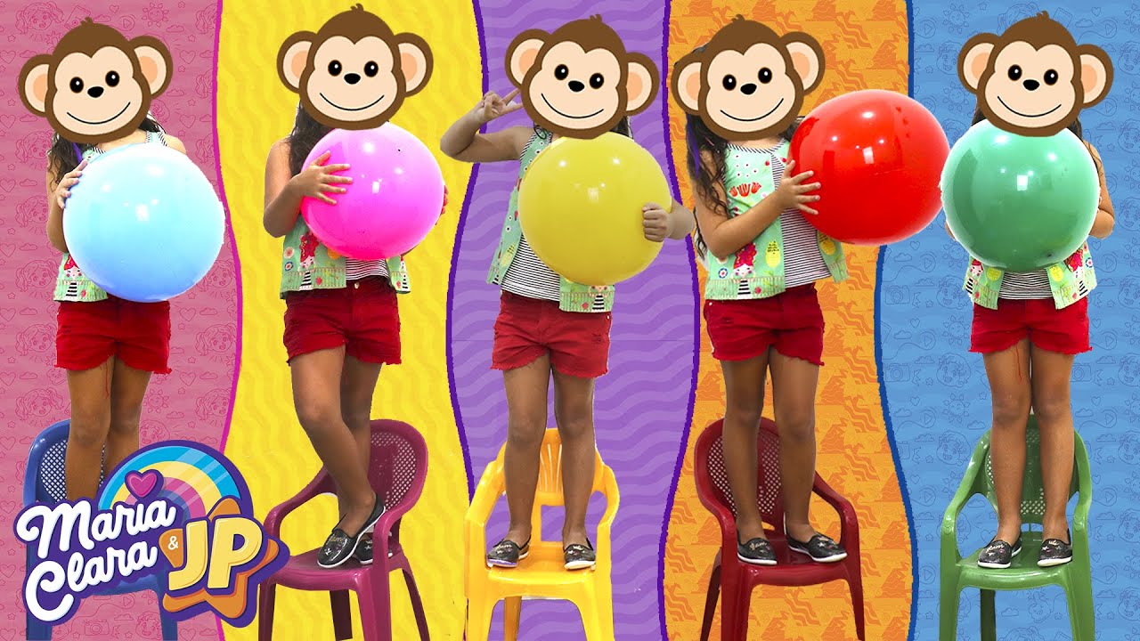 M&uacute;sica Cinco Macaquinhos Chanson Cinq petits singes Comptines Et Chansons &Agrave; B&eacute;b&eacute; Chanson